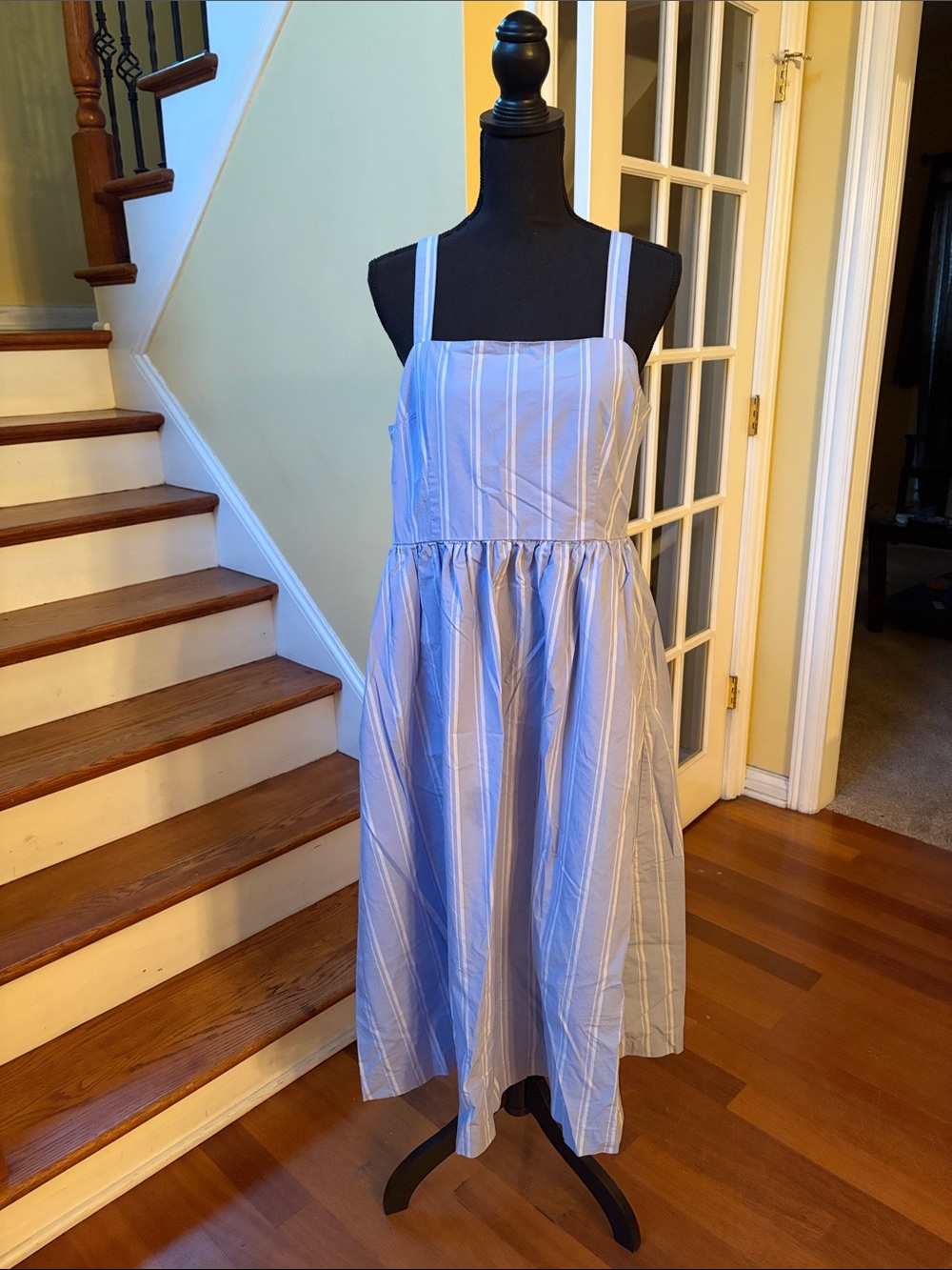 a new day Light Blue & White Striped Sundress